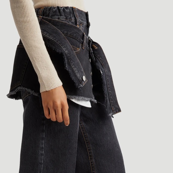 Meryll Rogge Straight Leg Jeans with Removable Deconstructed Overlay - Picture 4 of 7